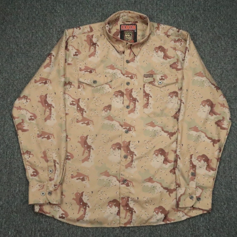Dixxon Flannel Shirt Mens‎ XXL Brown Camo Black Rifle Coffee BRCC Long Sleeve